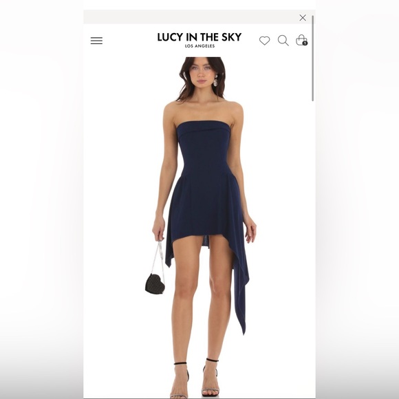 Lucy in the Sky Dresses & Skirts - Navy blue strapless dress